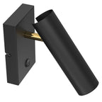 kinkiet Axion with switch black/gold 1xGU10