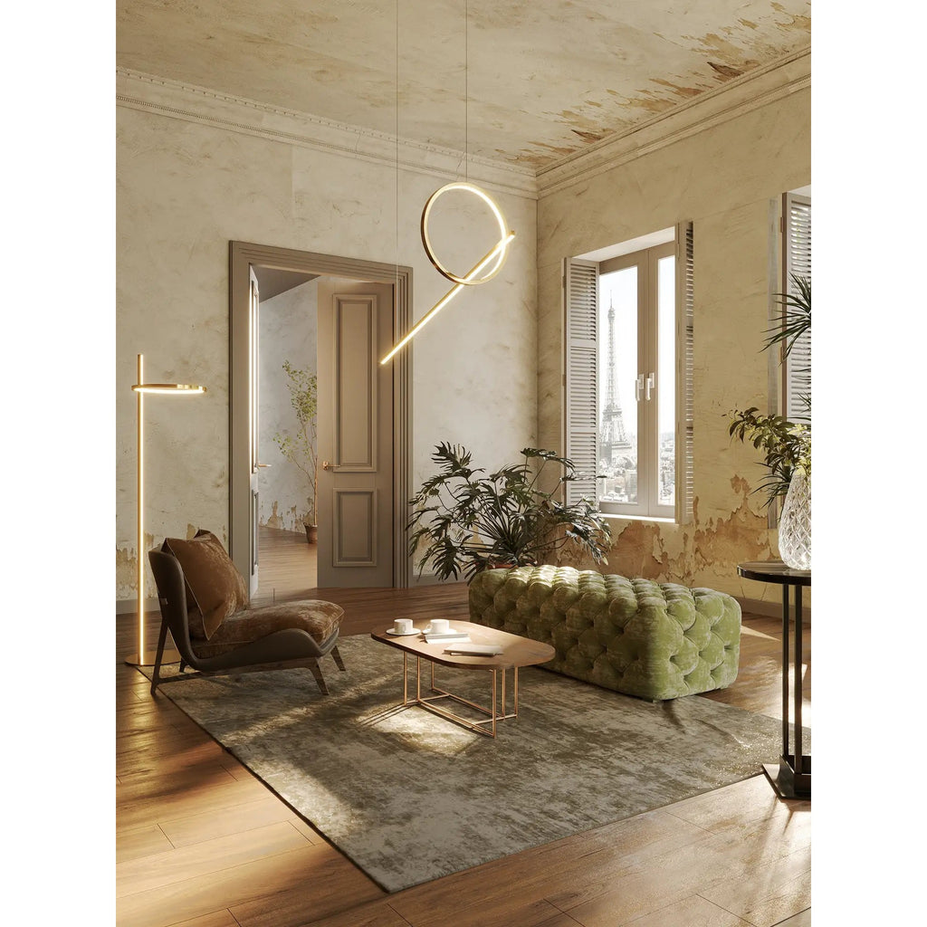 Maxlight Lampa wisząca Lozanna - Stal nierdzewna + akryl - Złoty P0390