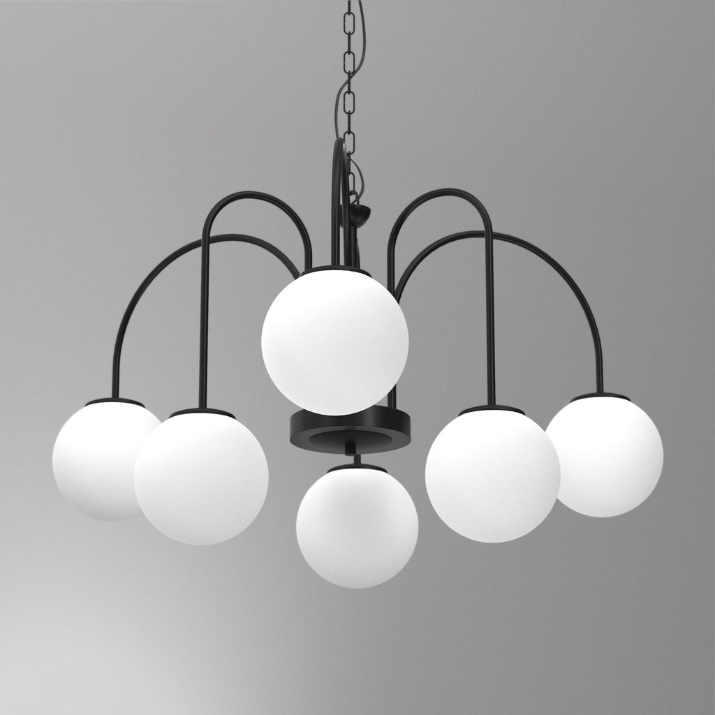 żyrandol Cambridge (glass 2815) black 6xE14