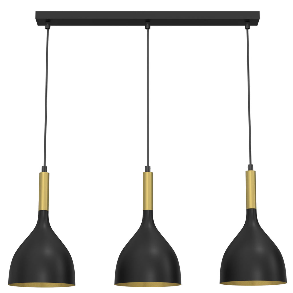 żyrandol line bar Noak black/gold 3xE27