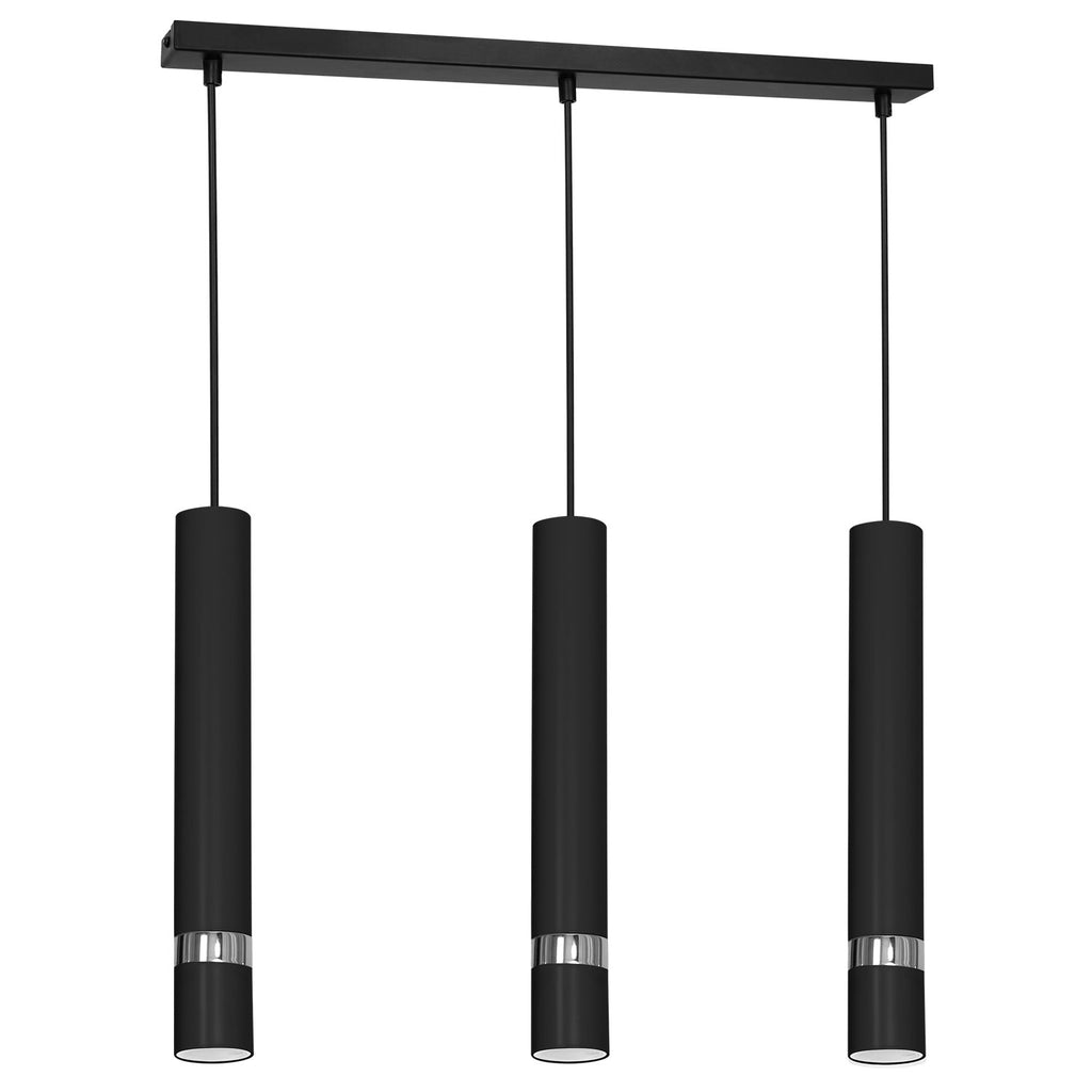 żyrandol Reno black/chrome 3xGU10