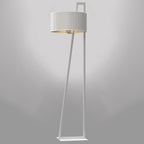 Lampa podł. Loft shade white, cylinder shade dia 400 h 200 white/gold 1xE27