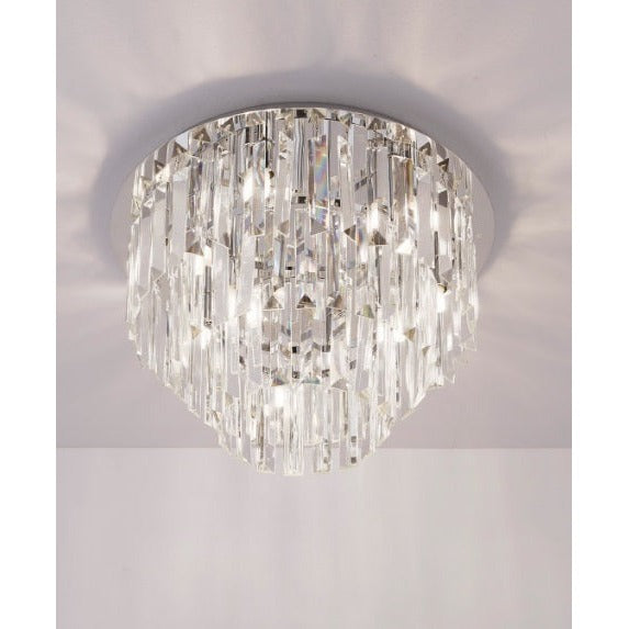 Maxlight Plafon Monaco 42cm - Metal + szkło - Chrom C0136