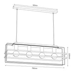 żyrandol Kortez black/wood 4xE27