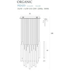 Maxlight Lampa wisząca Organic - Stal nierdzewna + akryl - Złoty P0242D