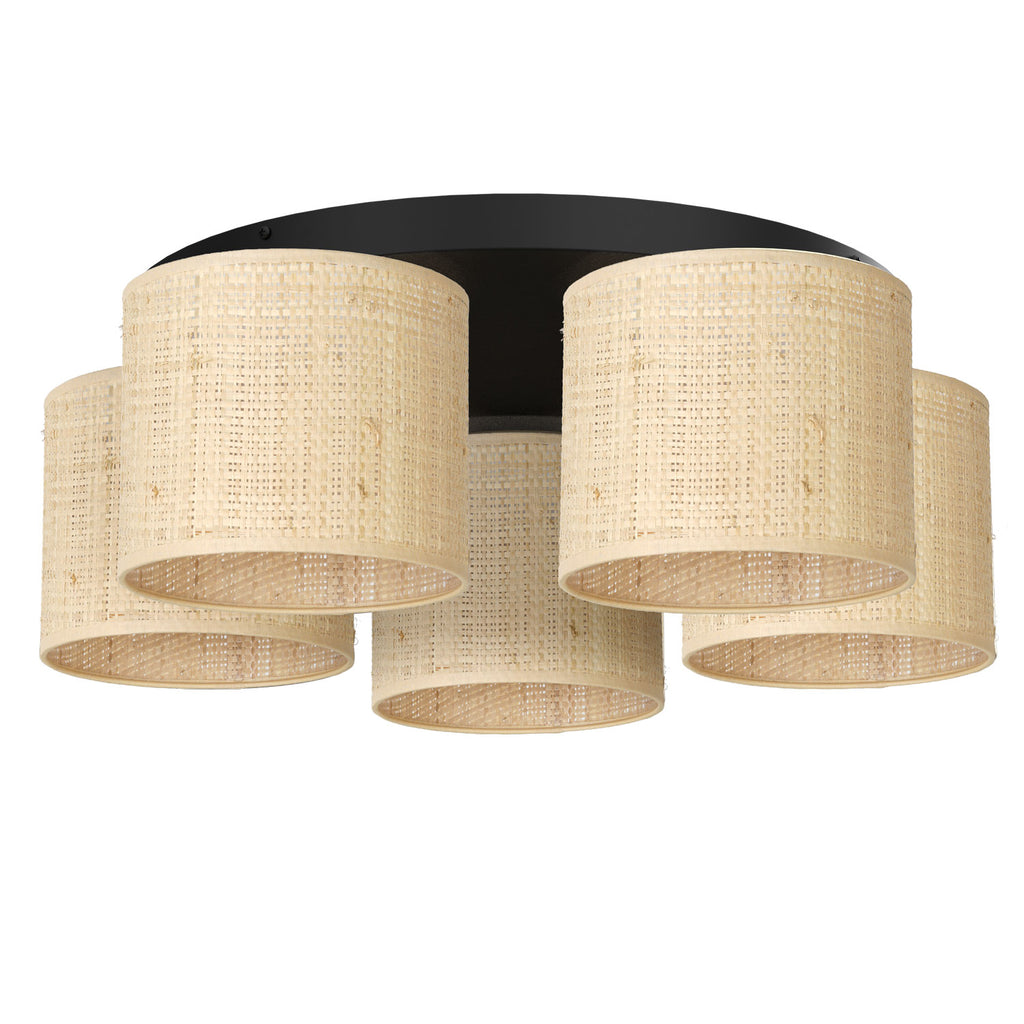 plafon Rattan cylinder shade dia 180, h=150, 5xE27
