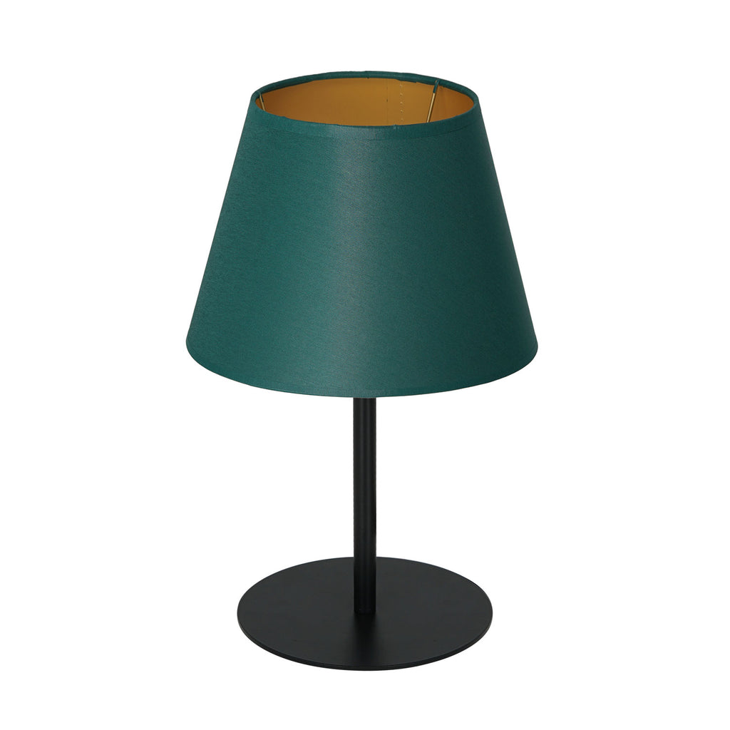 lampka gab. Arden H 34 black, cone shade dia 130/200, h 150 green/gold 1xE27