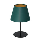 lampka gab. Arden H 34 black, cone shade dia 130/200, h 150 green/gold 1xE27