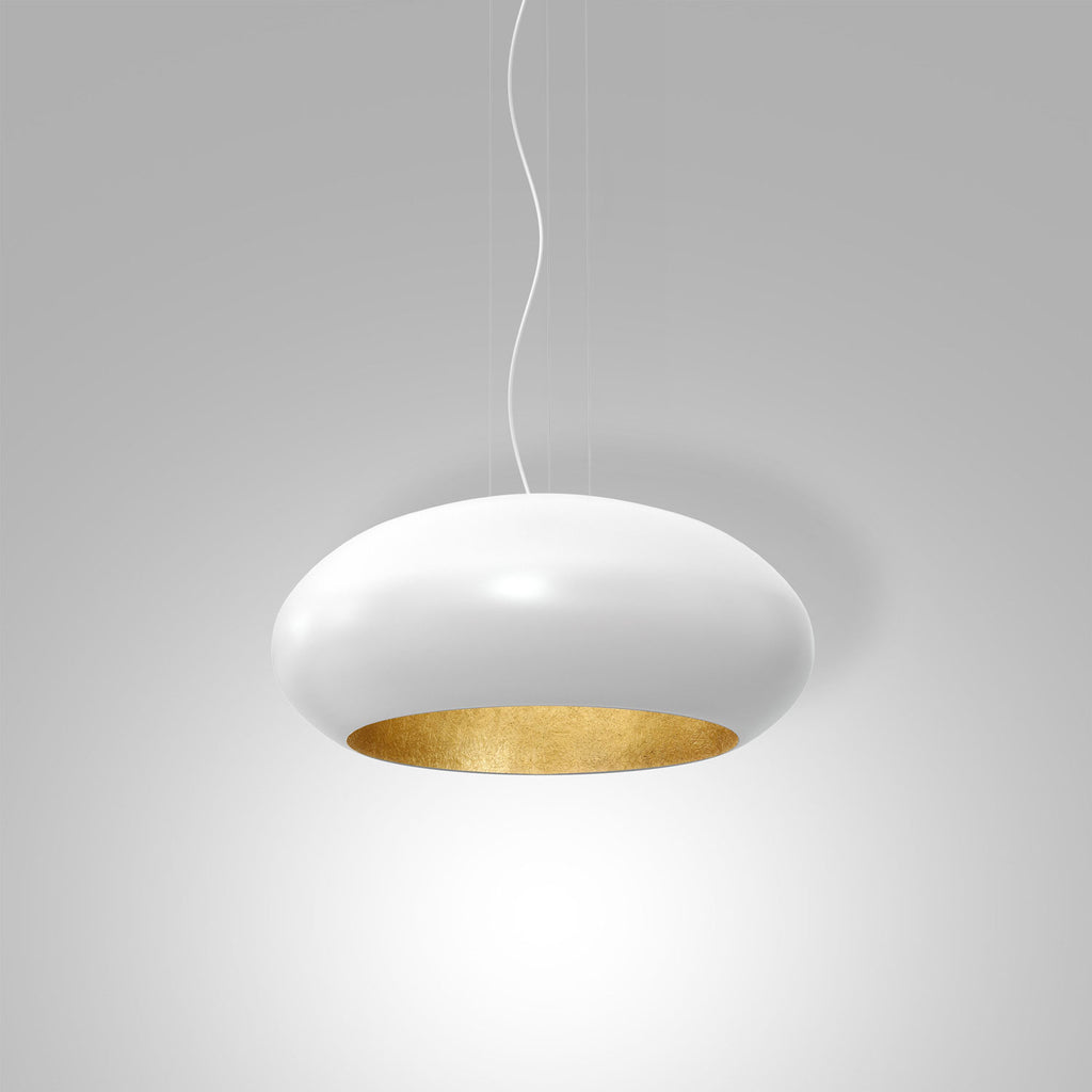 żyrandol Compo oval (dia 700) white/gold 1xE27