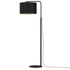 lampa podł. Arden ramię, black, cylinder shade dia 400, h 250 black/gold 1xE27