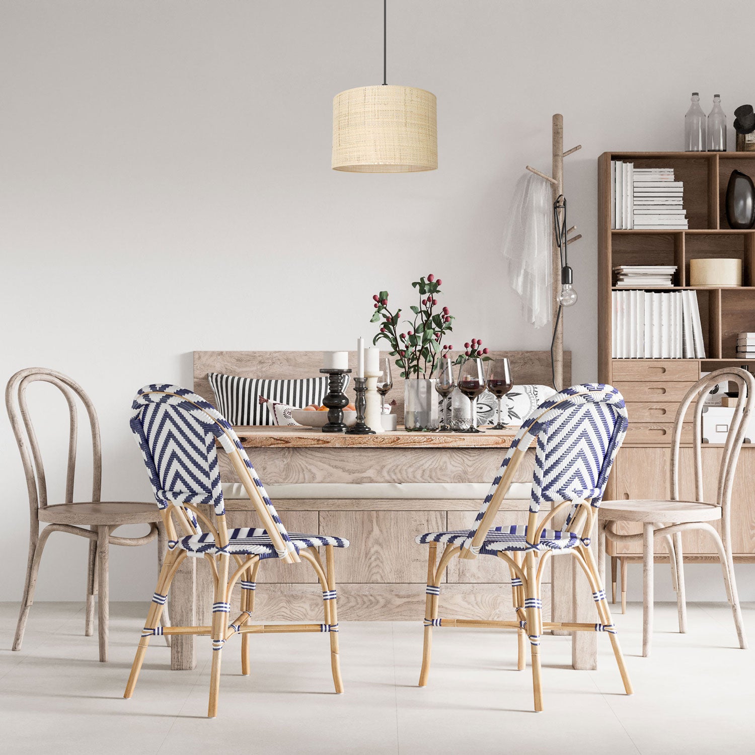 żyrandol Rattan cylinder shade dia 250, h 170 1xE27