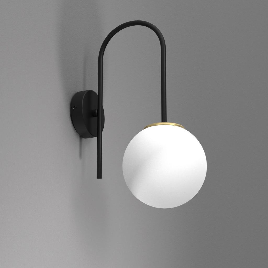 kinkiet Cambridge (glass 2815) black/brass 1xE14