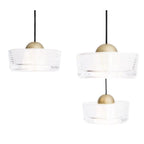 Maxlight Lampa wisząca Lipari III - Aluminium + akryl - Biały + złoty szczotkowany P0543