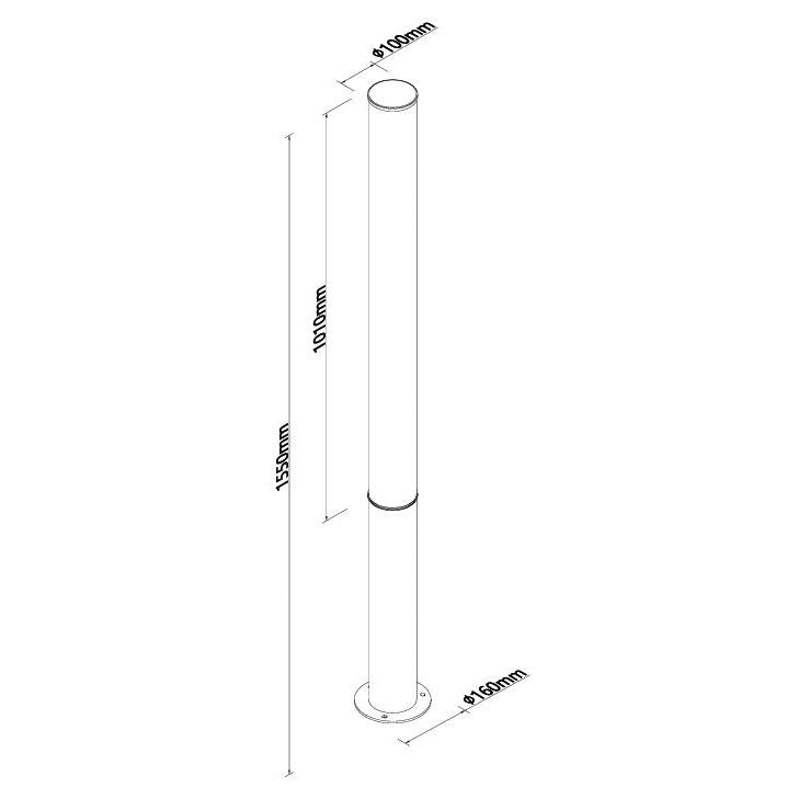 Maxlight Lampa podłogowa Gardenia 32W - Aluminium + pc - Czarny F0066