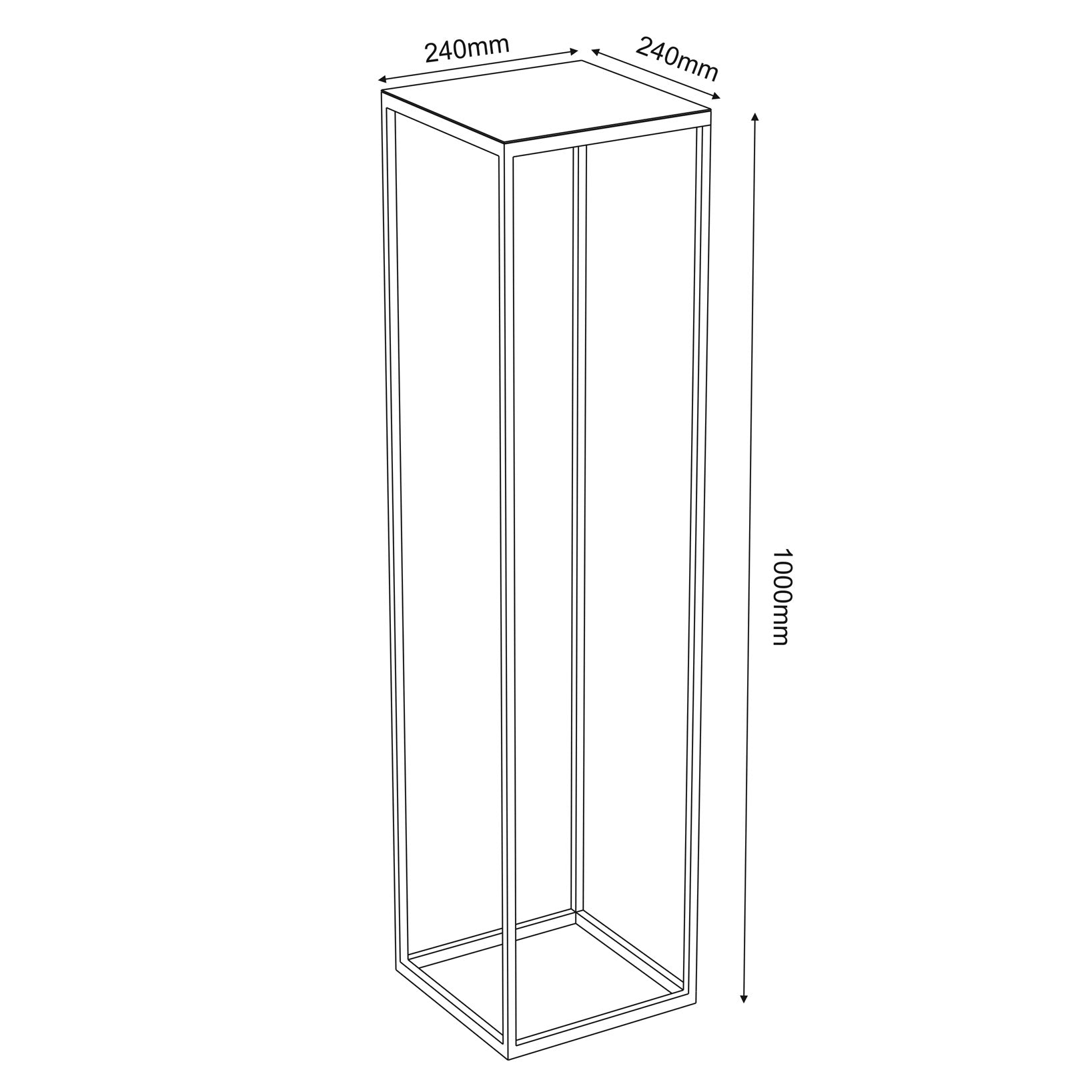 Flower stand Column A 1000x240x240 burgundy