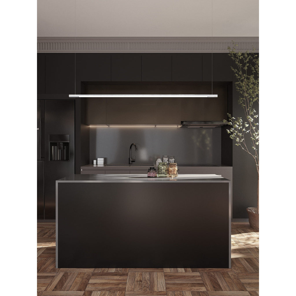 Maxlight Lampa wisząca Organic Horizon 100cm - Stal nierdzewna + akryl - Biały P0357D