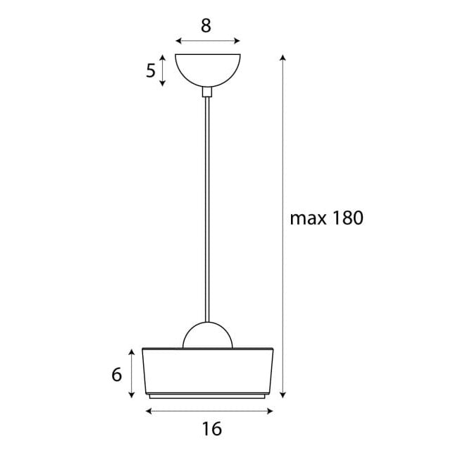 Maxlight Lampa wisząca Lipari I - Aluminium + akryl - Biały + złoty szczotkowany P0542