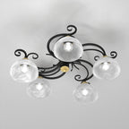 plafon Aurora black/brass 5xE27