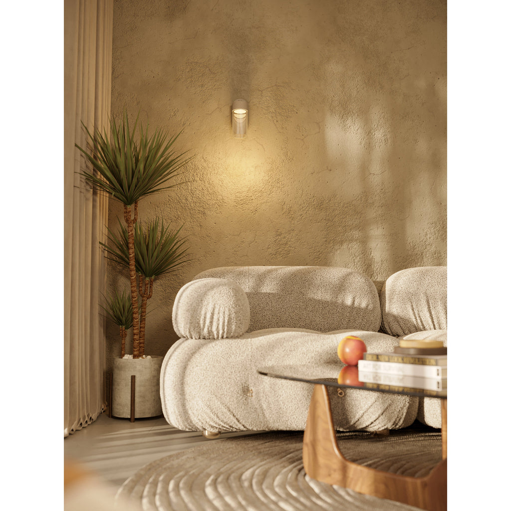Maxlight Kinkiet Fusion - Metal + szkło - Szary RAL 7044 W0411