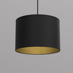 żyrandol Arden black, cylinder shade dia 250, h 170 black/gold 1xE27