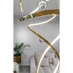 Maxlight Lampa wisząca Ritz - Stal nierdzewna + akryl - Złoty P0427D