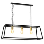 żyrandol Frame black/antic brass 3xE27