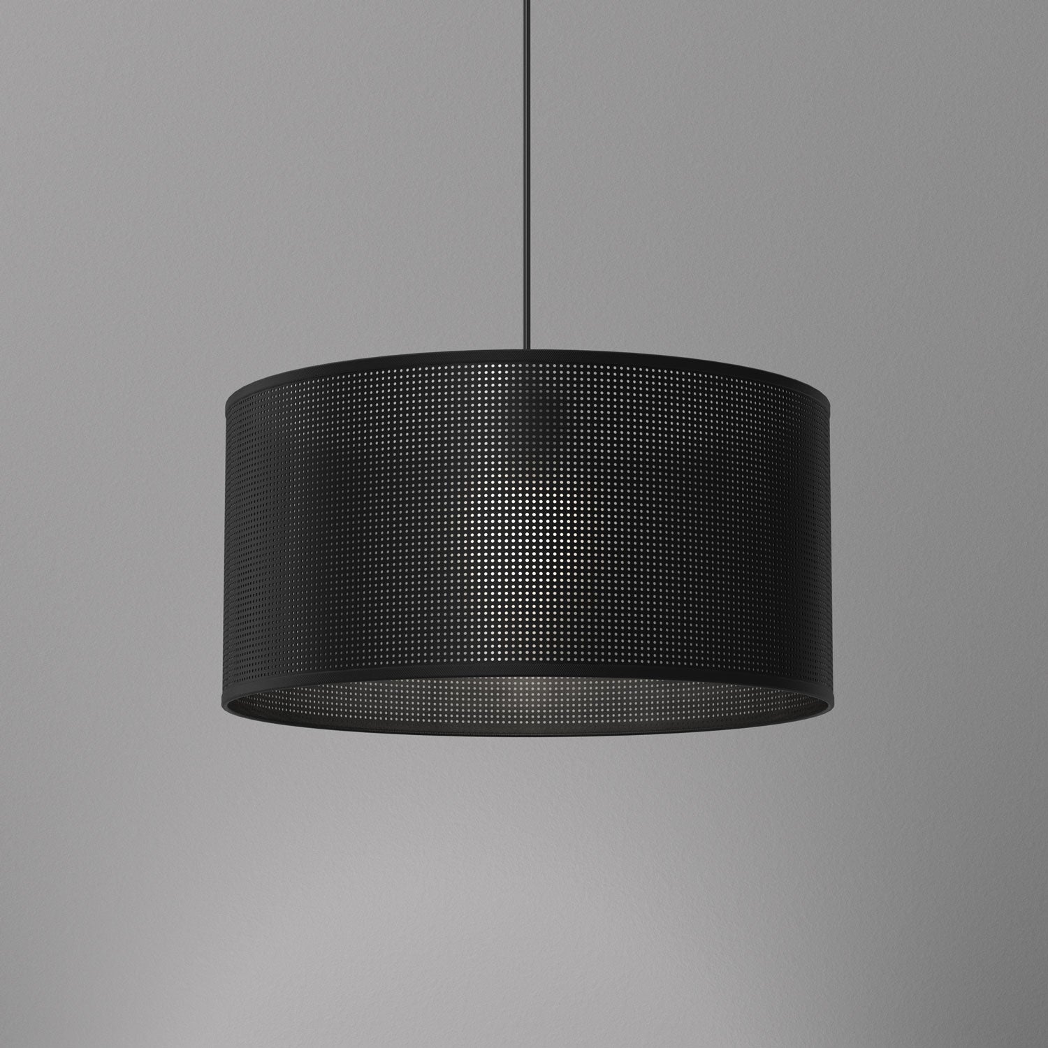 żyrandol Loft shade black, cylinder shade dia 400, h 200 black 1xE27