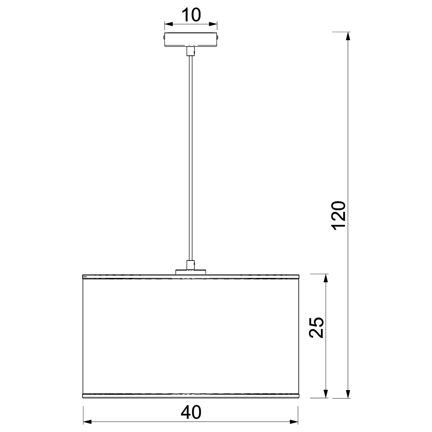 żyrandol Arden white, cylinder shade dia 400, h 250 white 1xE27