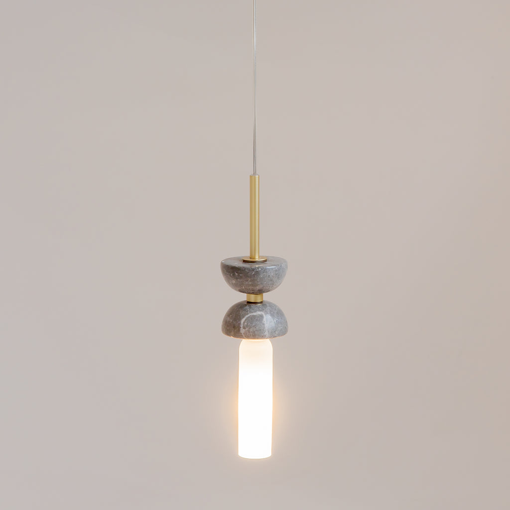Maytoni Lampa wisząca Kyoto - Metal + marmur - Złoty MOD178PL-01GR