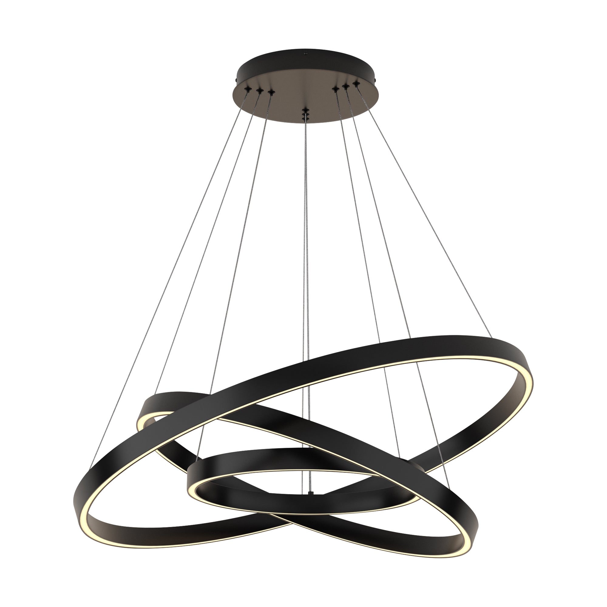 Maytoni Lampa wisząca Rim - Aluminium - Czarny MOD058PL-L100B3K