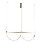 Maxlight Lampa wisząca Victoria 40W - Aluminium - Złoty P0689