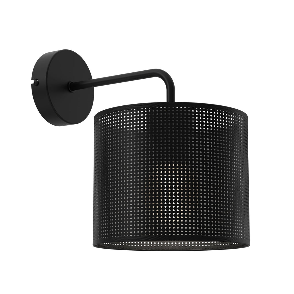 kinkiet Loft shade black, cylinder shade dia 180, h 150 black 1xE27