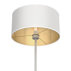 lampa podł. prosta, Loft shade white, cylinder shade dia 400, h 200 white/gold 1xE27
