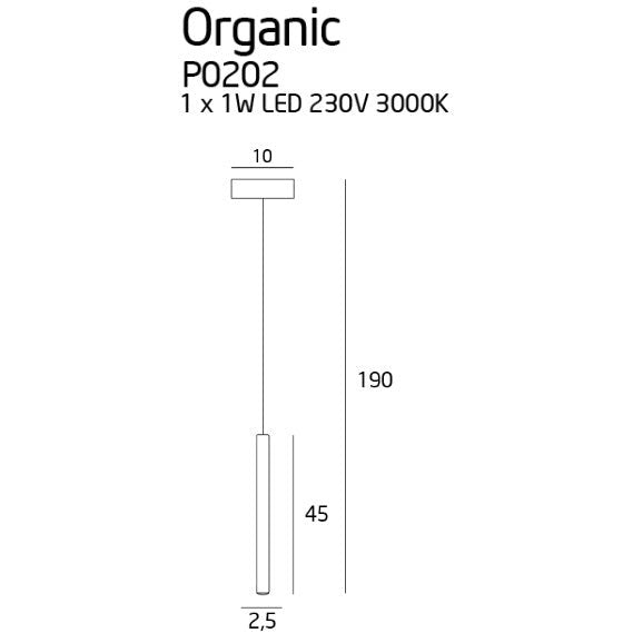 Maxlight Lampa wisząca Organic I - Metal + akryl - Biały P0202