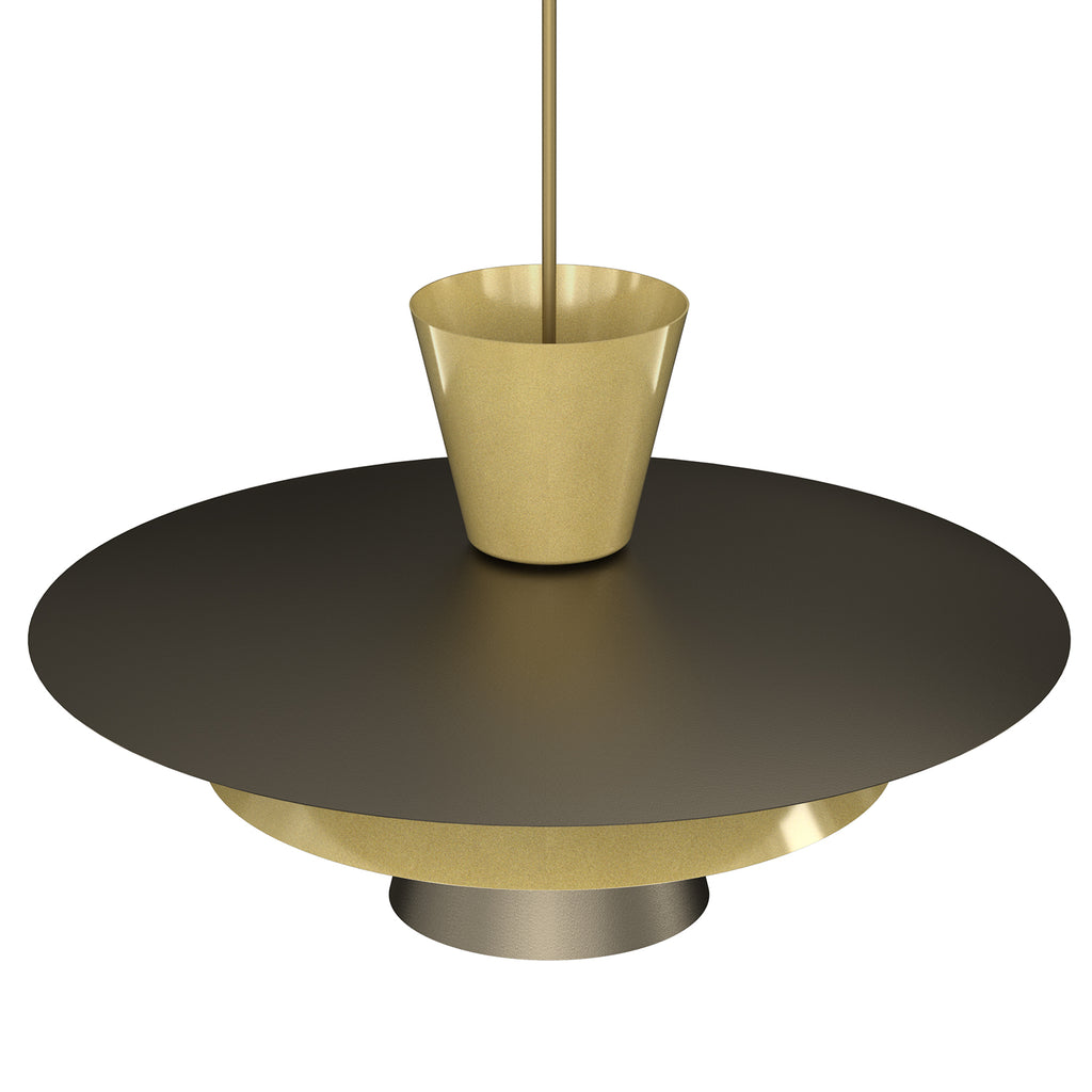 żyrandol Plato titanium-bronze/gold 1xE27