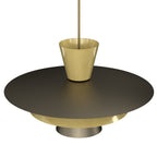 żyrandol Plato titanium-bronze/gold 1xE27