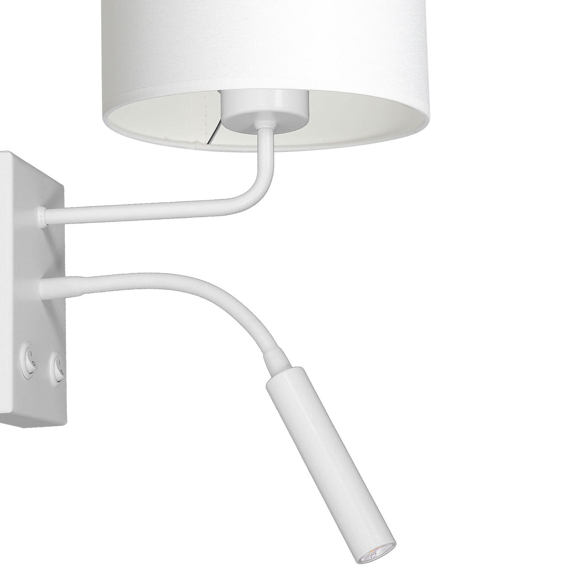kinkiet Arden G9+E27 white, cylinder shade dia 180, h 150 white 1xE27+1xG9