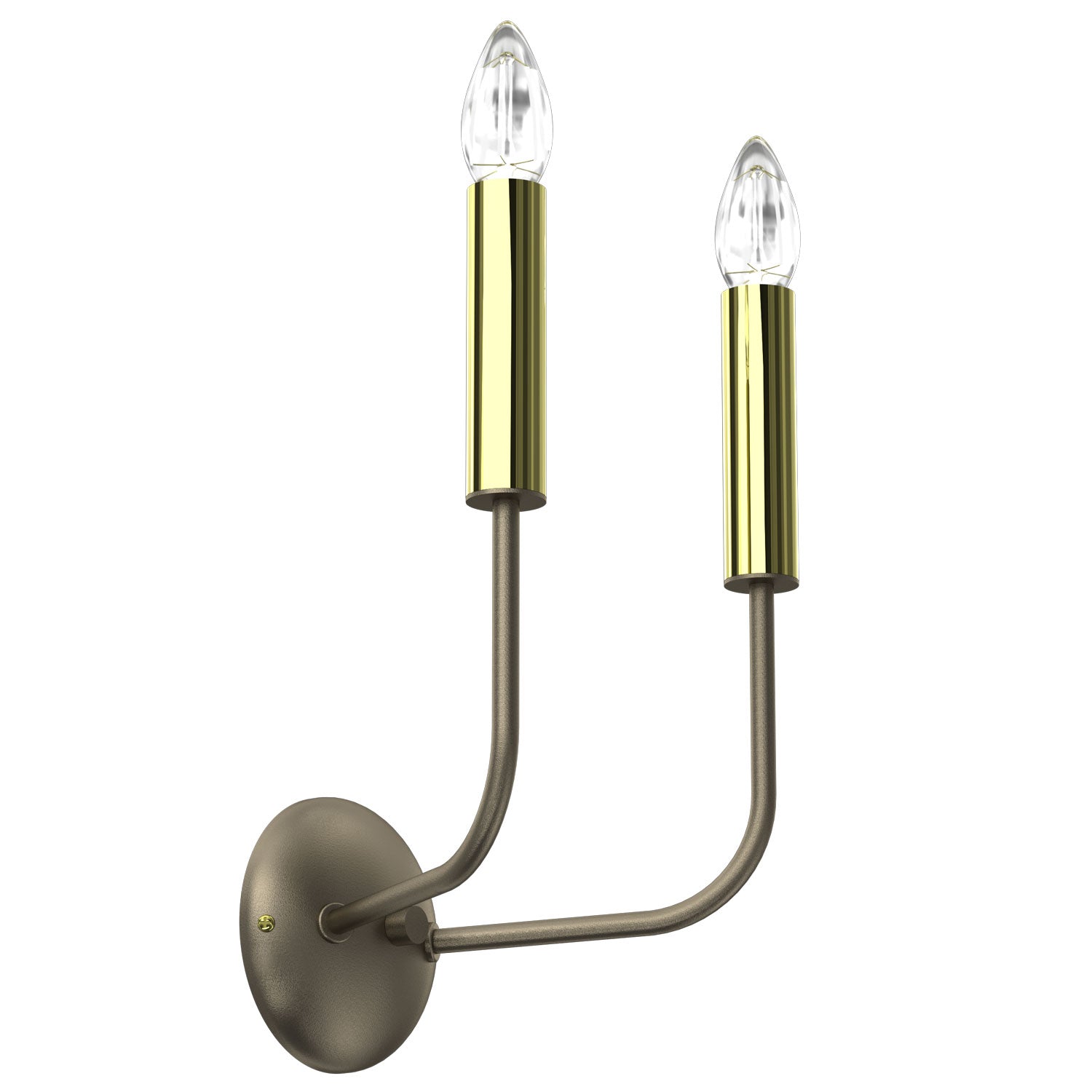 kinkiet Akasya titanium-bronze/gold 2xE14
