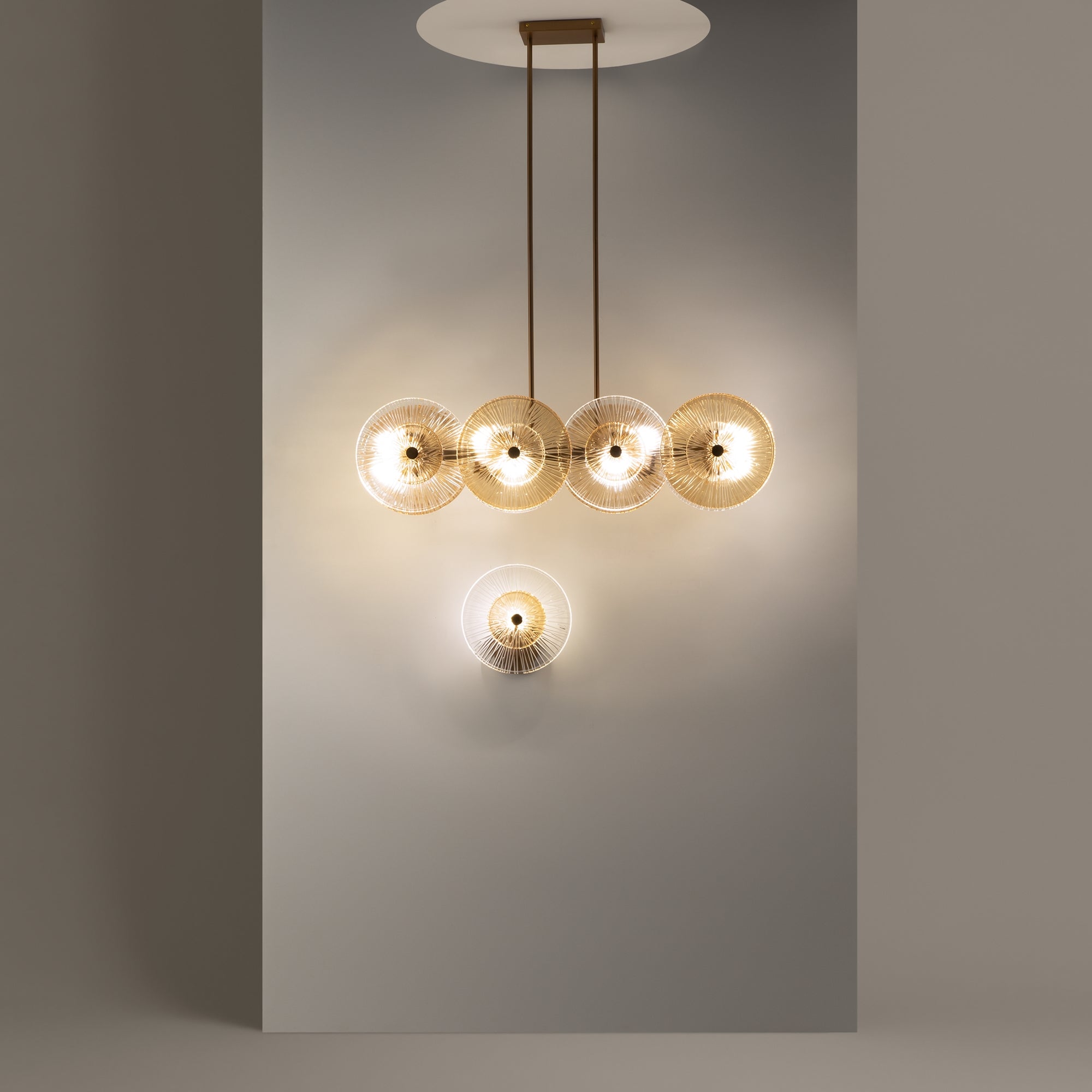 Maytoni Lampa wisząca Aster - Metal - Złoty MOD007PL-08G1