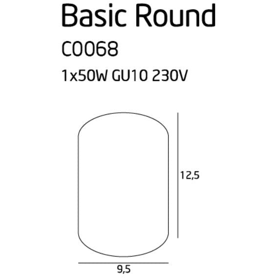 Maxlight Plafon Basic Round - Metal - Czarny C0068