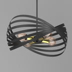 żyrandol Sparkle black/gold 4xE27