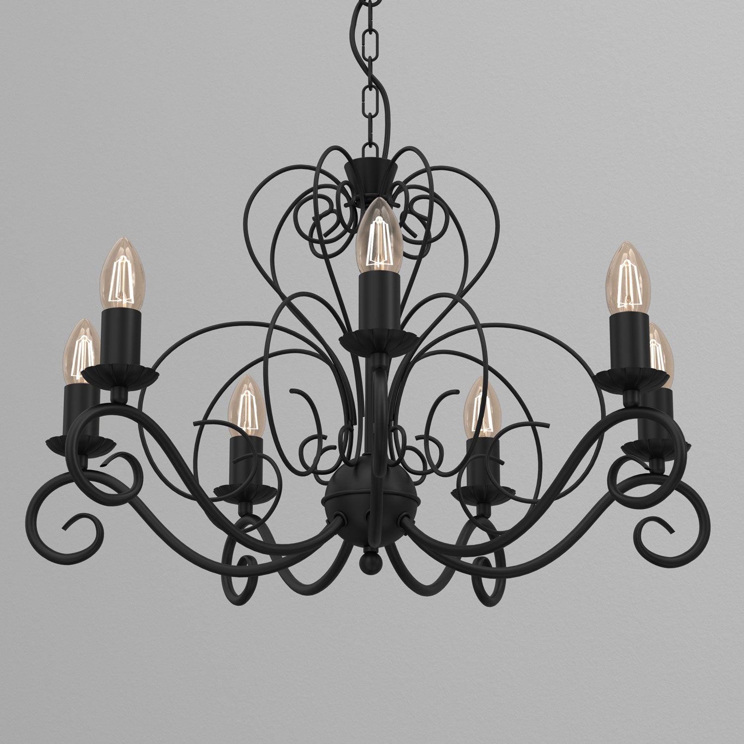 żyrandol Mauro black 7xE14