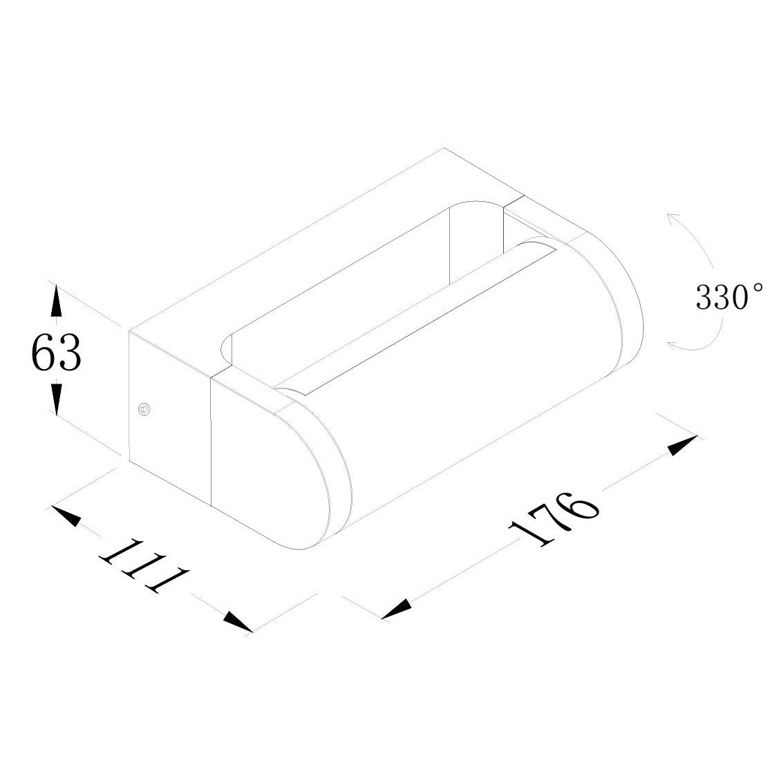 Maxlight Kinkiet Solden - Aluminium + pc - Korten W0463