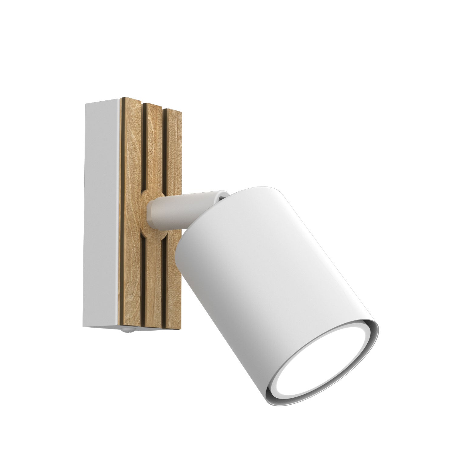 Spot Terra white/wood/white swivel 1xGU10 (Ceryfikat FSC 100%, SGSCH-COC-070615)