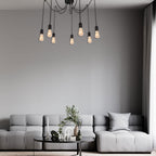 żyrandol Spindel black 7xE27