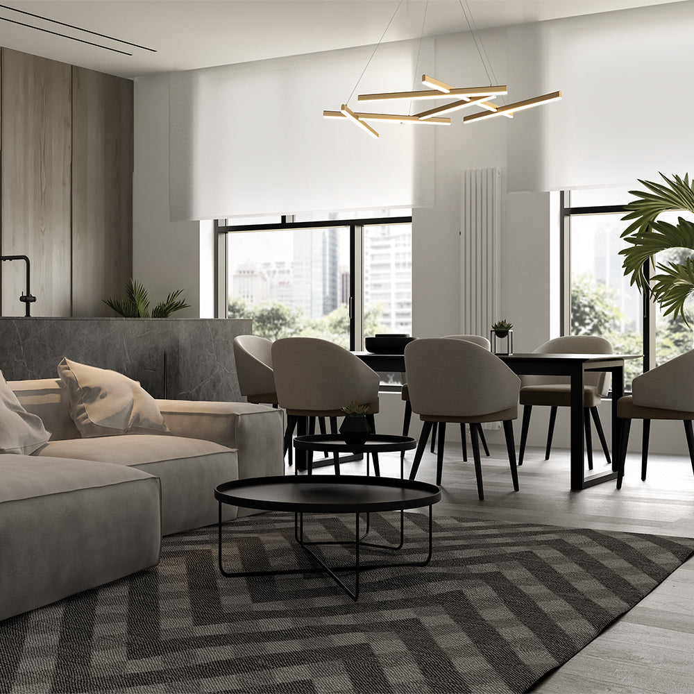 Maytoni Lampa wisząca Line - Aluminium - Złoty MOD016PL-L75MG3K