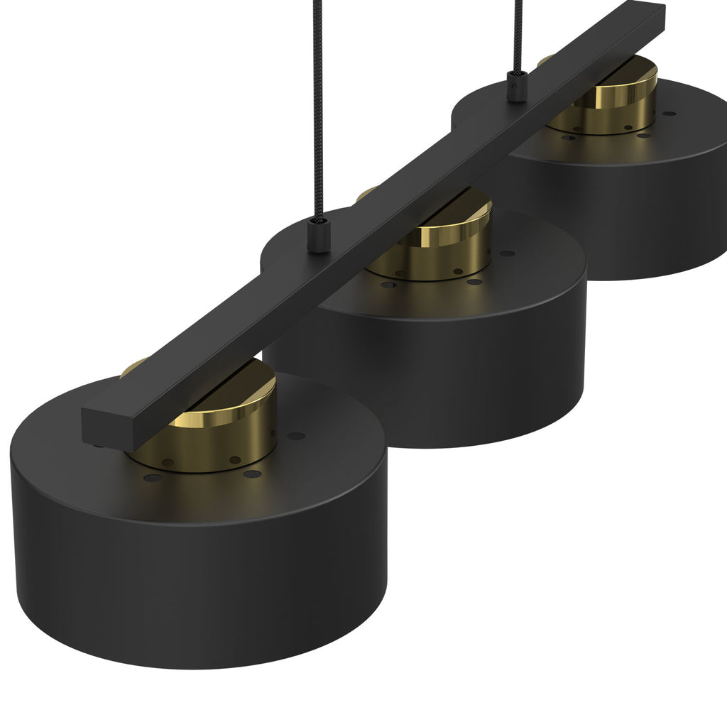 żyrandol Marti black/gold 3xE27