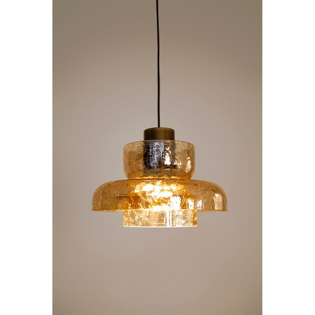 Maxlight Lampa wisząca Signature C - Metal + szkło - Mosiądz + szkło bursztynowe P0603