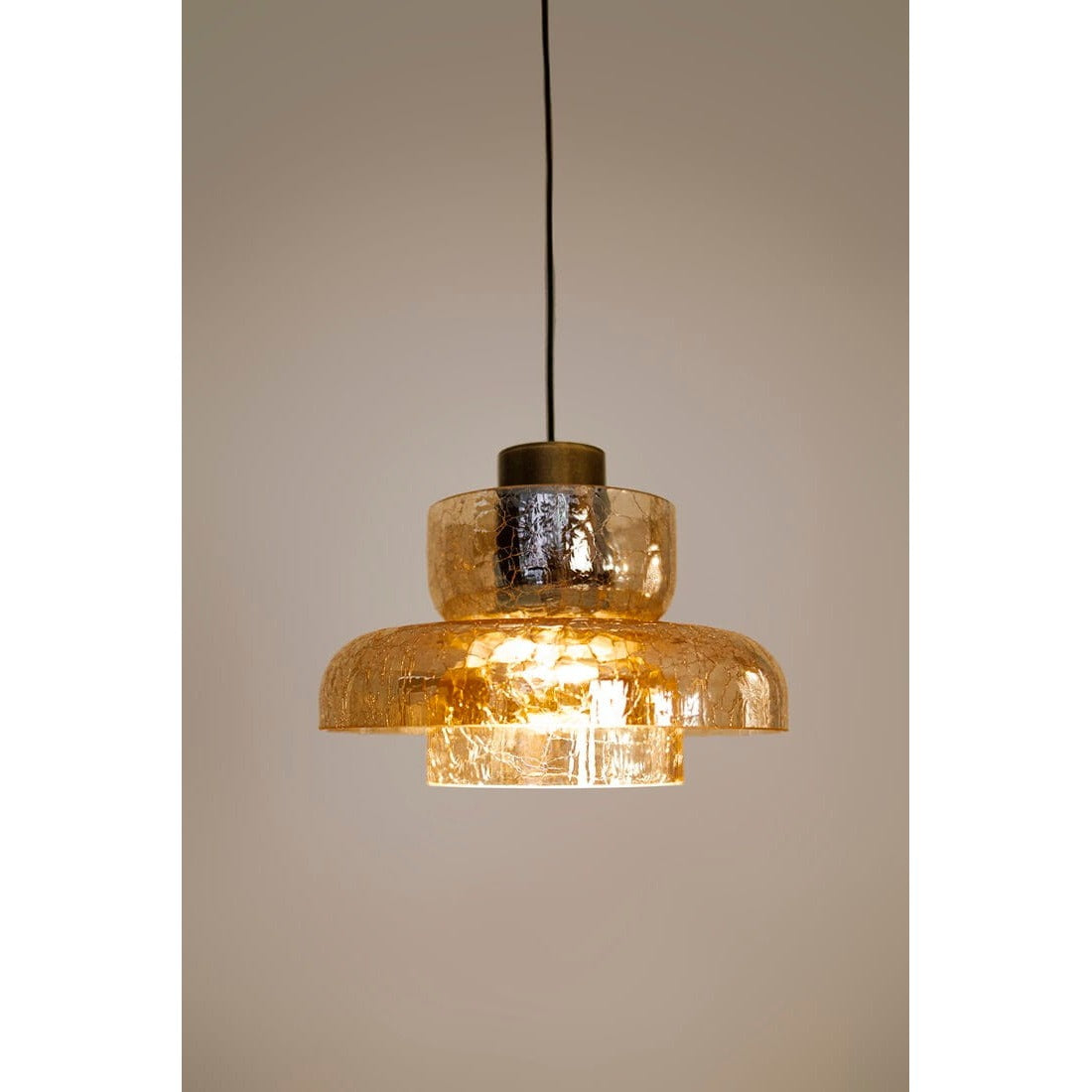Maxlight Lampa wisząca Signature C - Metal + szkło - Mosiądz + szkło bursztynowe P0603