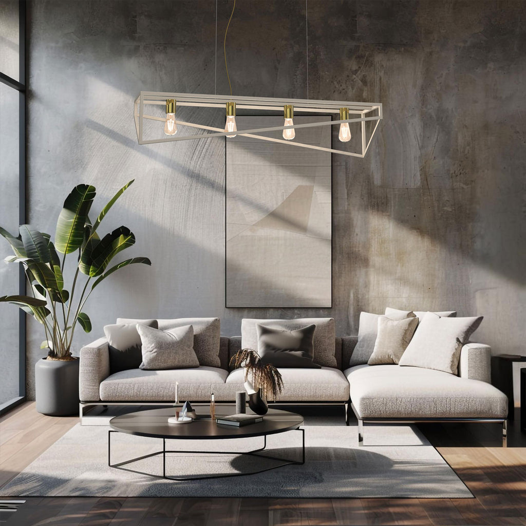 żyrandol Gote beige/gold 4xE27